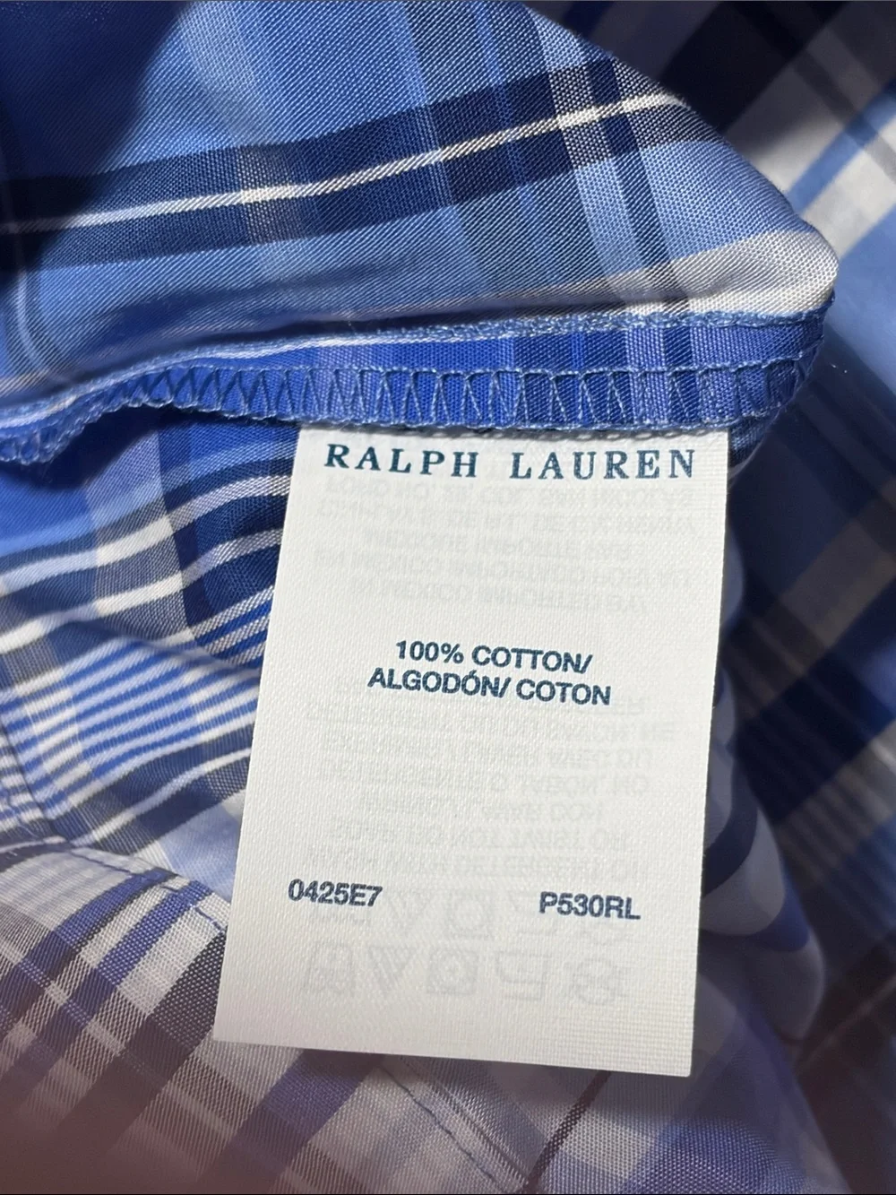 Polo Ralph Lauren Pajama Shirt Blue Plaid Shorts Sleeve Men’s Sz M NWT